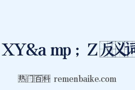 XY&amp;Z反义词是什么意思的图片